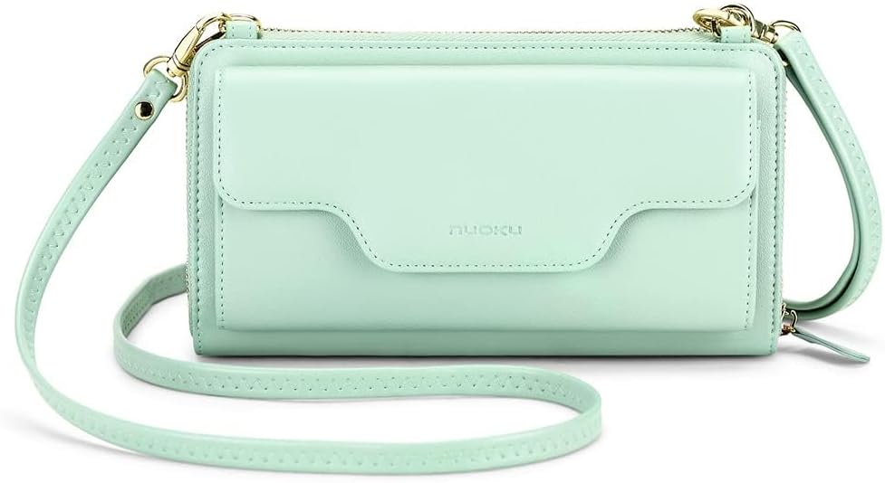 Small Purse for Women, RFID Blocking Wristlet Wallet, Crossbody Clutch with Cell Phone Pocket