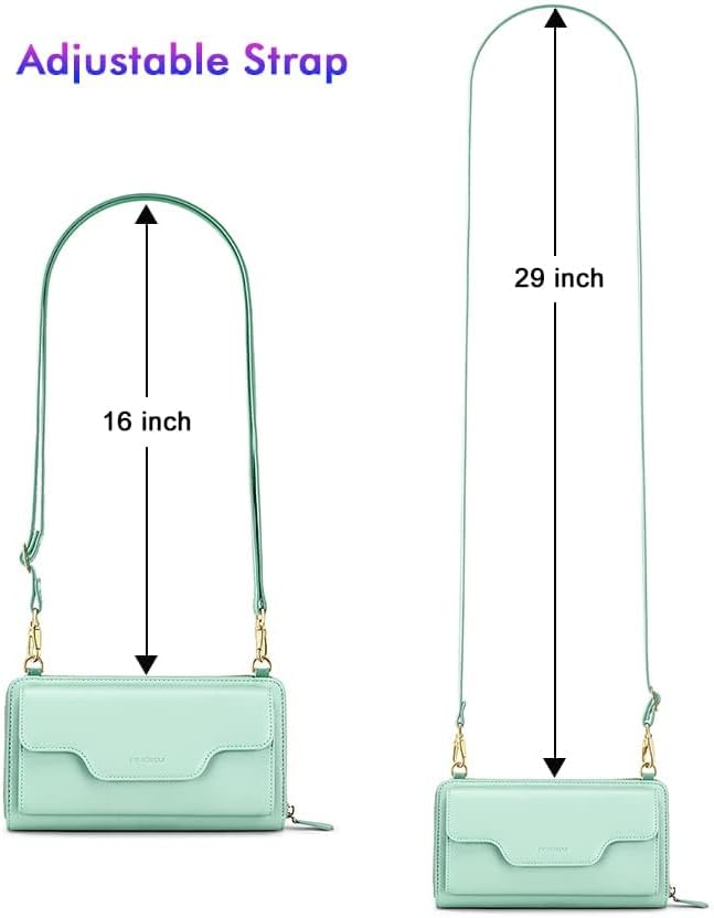 Small Purse for Women, RFID Blocking Wristlet Wallet, Crossbody Clutch with Cell Phone Pocket
