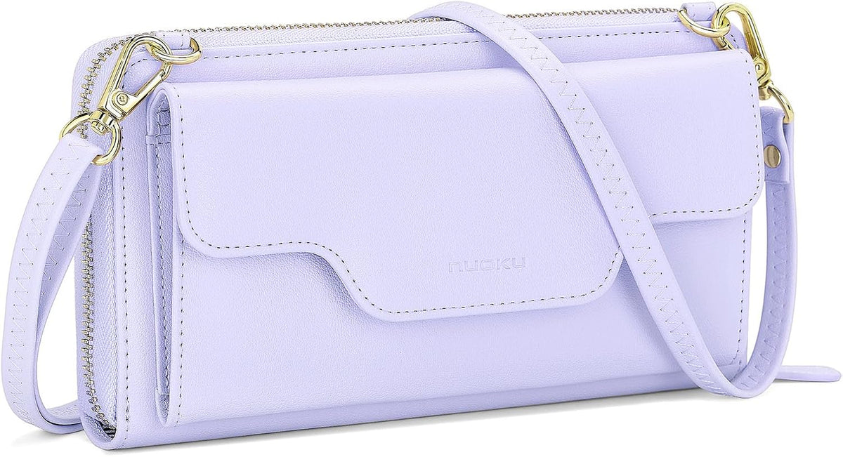 Small Purse for Women, RFID Blocking Wristlet Wallet, Crossbody Clutch with Cell Phone Pocket