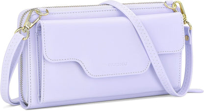 Small Purse for Women, RFID Blocking Wristlet Wallet, Crossbody Clutch with Cell Phone Pocket