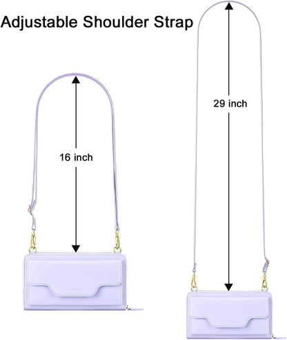 Small Purse for Women, RFID Blocking Wristlet Wallet, Crossbody Clutch with Cell Phone Pocket