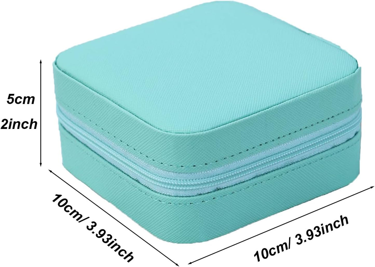 Travel Jewelry Case 2 Pack Mini Travel jewelry Box Portable Organizer Women Girls Gift Box for Rings Earrings Necklaces Bracelets
