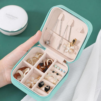 Travel Jewelry Case 2 Pack Mini Travel jewelry Box Portable Organizer Women Girls Gift Box for Rings Earrings Necklaces Bracelets