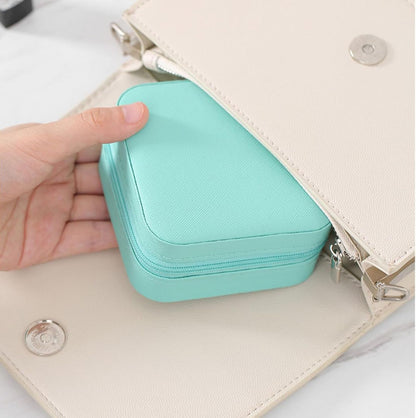 Travel Jewelry Case 2 Pack Mini Travel jewelry Box Portable Organizer Women Girls Gift Box for Rings Earrings Necklaces Bracelets