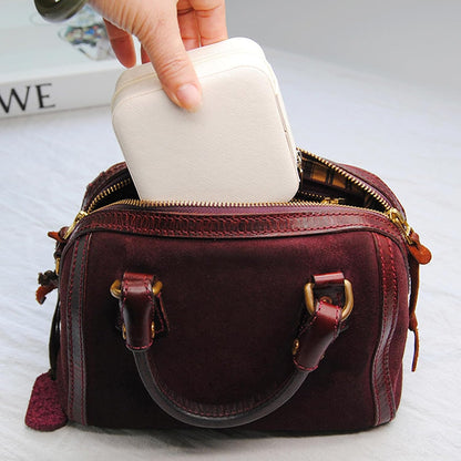 Travel Jewelry Case 2 Pack Mini Travel jewelry Box Portable Organizer Women Girls Gift Box for Rings Earrings Necklaces Bracelets