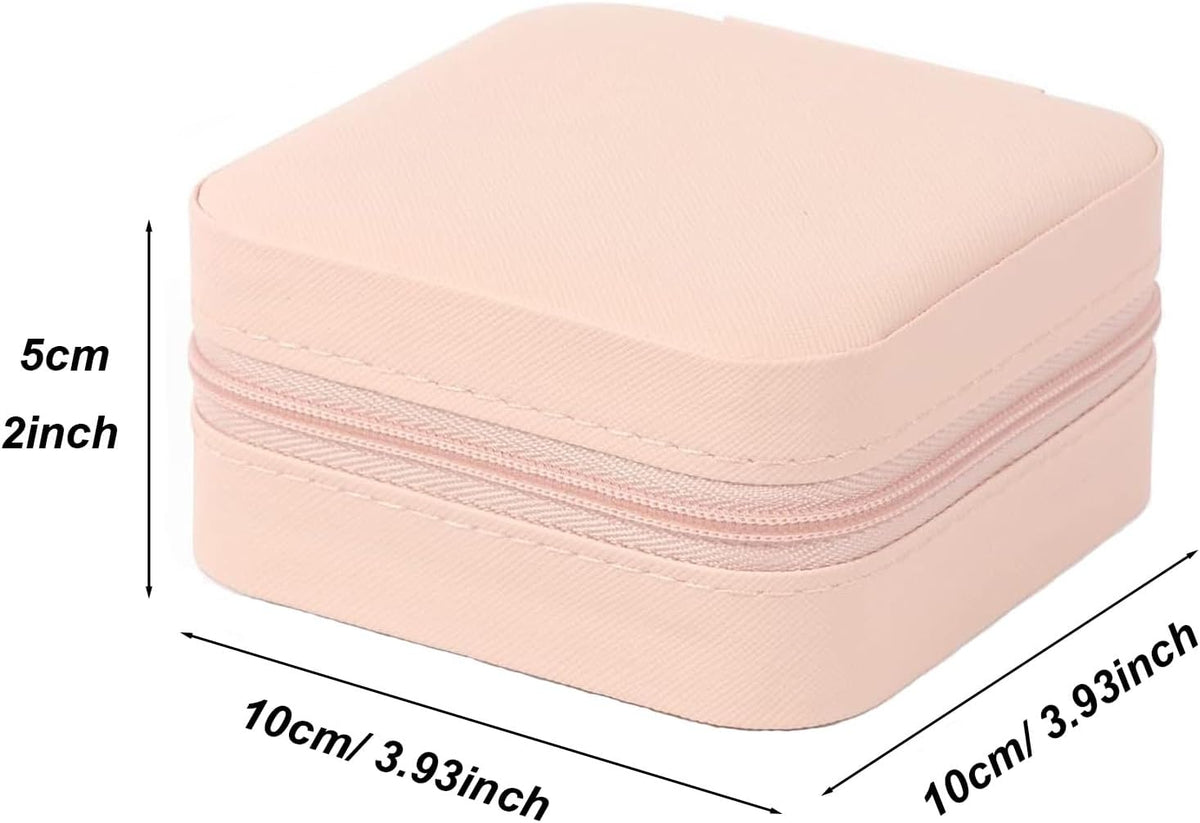 Travel Jewelry Case 2 Pack Mini Travel jewelry Box Portable Organizer Women Girls Gift Box for Rings Earrings Necklaces Bracelets