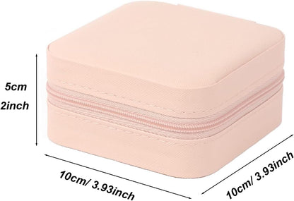 Travel Jewelry Case 2 Pack Mini Travel jewelry Box Portable Organizer Women Girls Gift Box for Rings Earrings Necklaces Bracelets