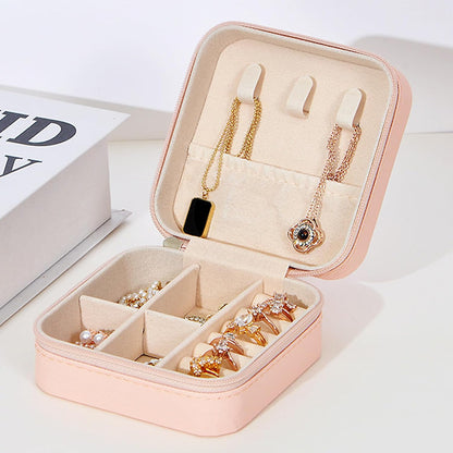 Travel Jewelry Case 2 Pack Mini Travel jewelry Box Portable Organizer Women Girls Gift Box for Rings Earrings Necklaces Bracelets