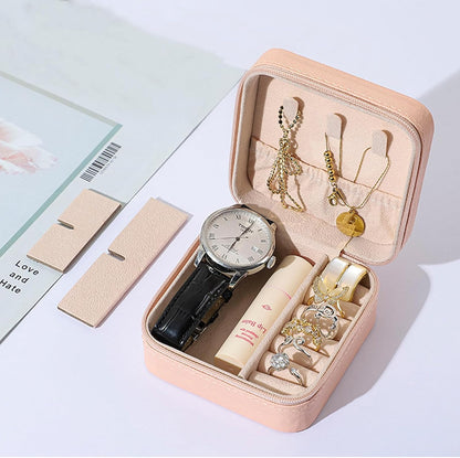 Travel Jewelry Case 2 Pack Mini Travel jewelry Box Portable Organizer Women Girls Gift Box for Rings Earrings Necklaces Bracelets