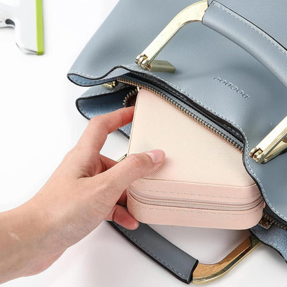 Travel Jewelry Case 2 Pack Mini Travel jewelry Box Portable Organizer Women Girls Gift Box for Rings Earrings Necklaces Bracelets