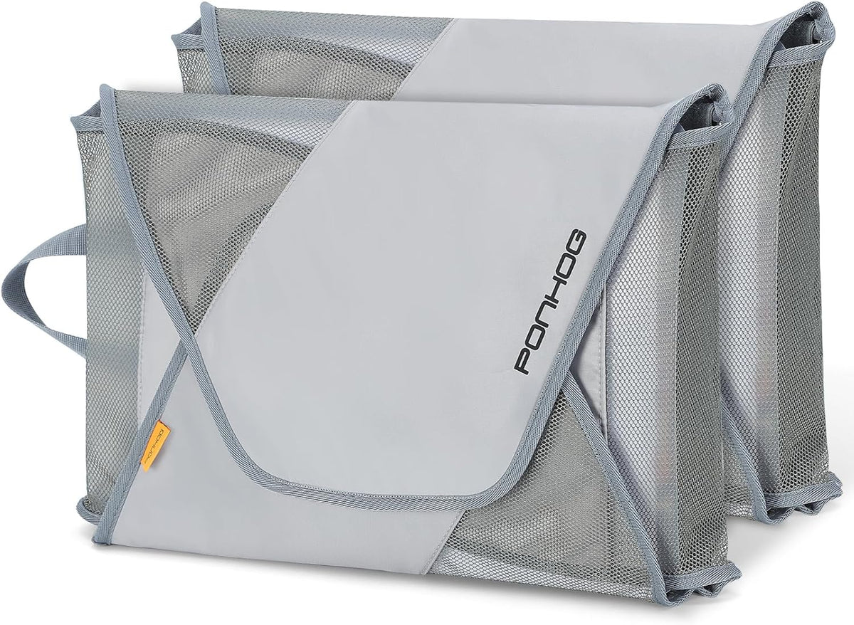Garment Folder - Original Garment Packing Folder Premium Travel Garment Bag Foldable Clothes Shirt Bags Luggage Accessory with Wrinkle-Free Folding Board and Compression Wings Grey