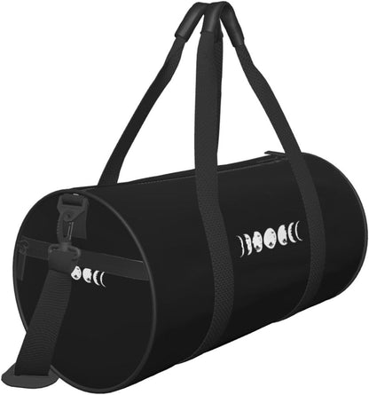 Moon Phases Convertible Garment Bag with Shoulder Strap, Carry on Garment Duffel Bag for Men Women - Rolling Foldable for Travel Luggage Bags (Black)