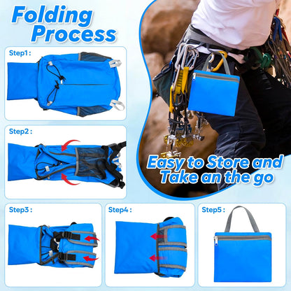 15L Lightweight Packable Hiking Daypack, Water Resistant Foldable Daypack for Travel Outdoor, Ultra Backpack for Men Women (Blue)