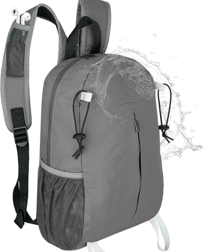 15L Lightweight Packable Hiking Daypack, Water Resistant Foldable Daypack for Travel Outdoor, Ultra Backpack for Men Women (Blue)