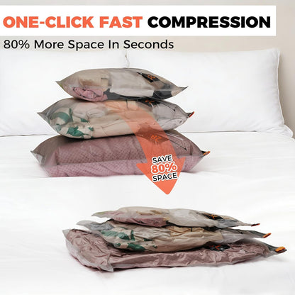 24 Combo Travel Vacuum Bags with Cordless Rechargeable Pump, Portable Space Saver Compression Bag for Clothing, Vacuum Seal Packing Bags for Home Clothing Luggage Organizer Travel Essentials