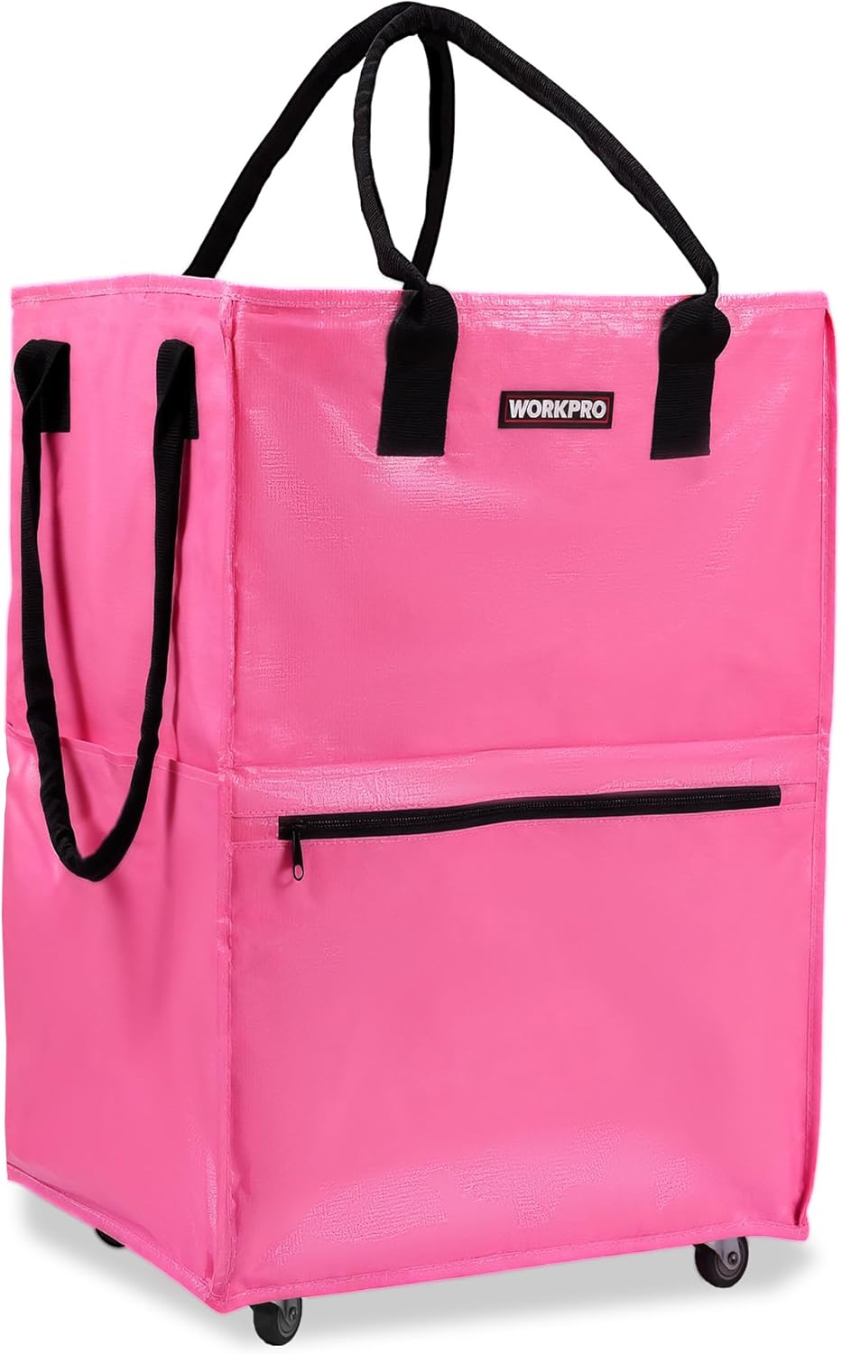 Large Rolling Grocery Bag, 36-Gallon Tote with 5 Wheels, 110 lbs Capacity, Dual Carry, Wide Zipper & Extra Storage for Shopping, Laundry & Moving