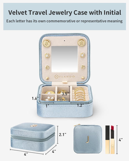 Travel Jewelry Organizer for Women - Necklace, Earring & Ring Organizer - Blue