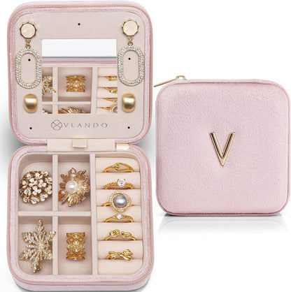 Travel Jewelry Organizer for Women - Necklace, Earring & Ring Organizer - Blue