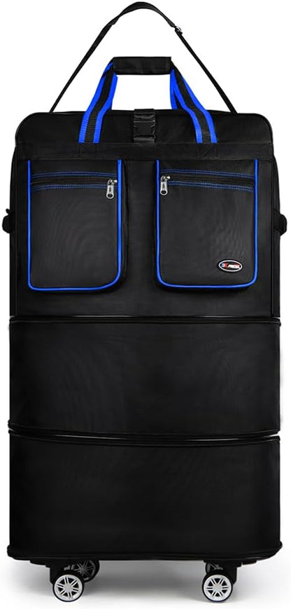 30''36''40''Rolling Duffle Bag with Wheels,Expandable Duffle Bag for Travel for Men Women,Foldable#40''Grey