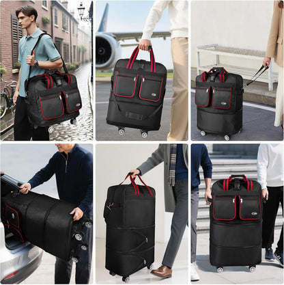 30''36''40''Rolling Duffle Bag with Wheels,Expandable Duffle Bag for Travel for Men Women,Foldable#40''Grey
