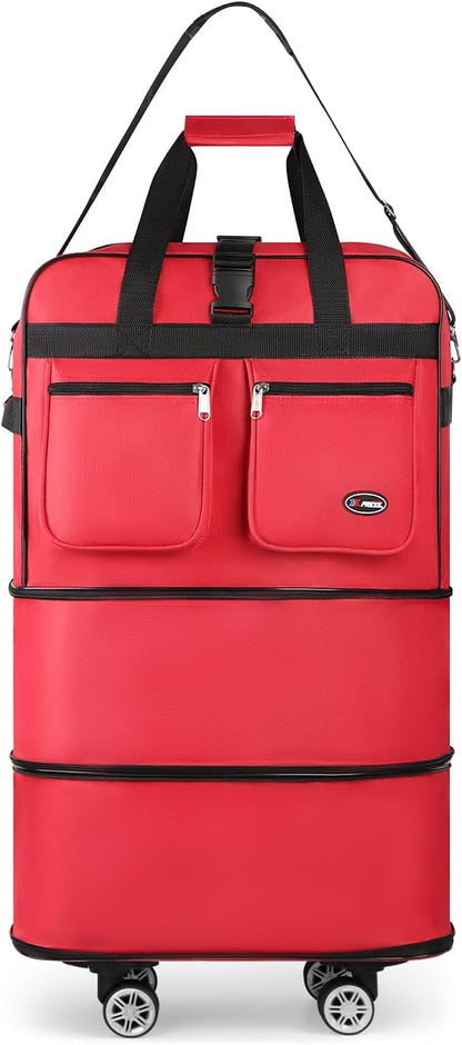 30''36''40''Rolling Duffle Bag with Wheels,Expandable Duffle Bag for Travel for Men Women,Foldable#40''Grey
