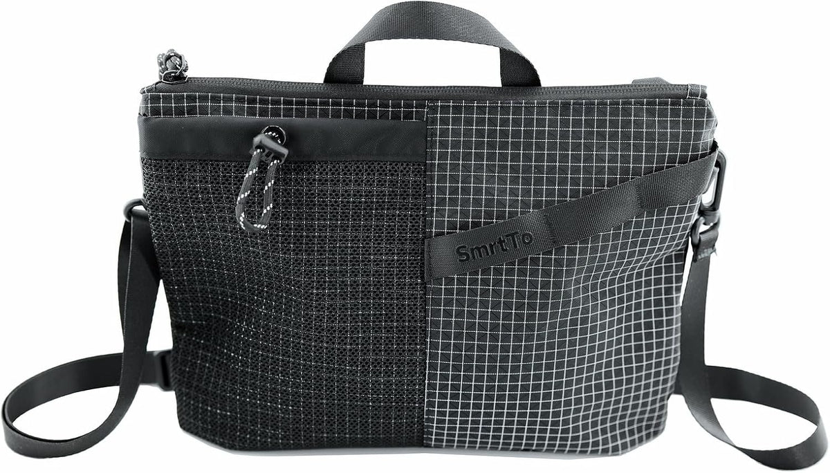 Sling Bag for Men Women, Compact Crossbody Bag with Water Bottle Holder, Water Resistant Small Shoulder Pack for Travel, Commute, Day Trip, Fits Mini Tablets up to 8.3", Anti-Theft Chest Pack