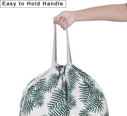 Heavy Duty Laundry Bag with Drawstring and Handle, Extra Large Travel Dirty Clothes Bag for Laundromat and Household, Durable Rip-Stop Laundry Hamper Liner, 28 x 40 Inch , Navy Blue