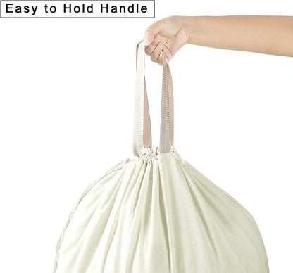 Heavy Duty Laundry Bag with Drawstring and Handle, Extra Large Travel Dirty Clothes Bag for Laundromat and Household, Durable Rip-Stop Laundry Hamper Liner, 28 x 40 Inch , Navy Blue