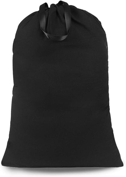 Heavy Duty Laundry Bag with Drawstring and Handle, Extra Large Travel Dirty Clothes Bag for Laundromat and Household, Durable Rip-Stop Laundry Hamper Liner, 28 x 40 Inch , Navy Blue