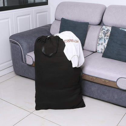 Heavy Duty Laundry Bag with Drawstring and Handle, Extra Large Travel Dirty Clothes Bag for Laundromat and Household, Durable Rip-Stop Laundry Hamper Liner, 28 x 40 Inch , Navy Blue