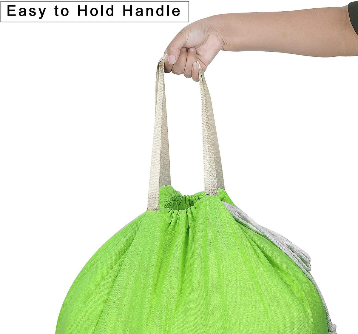 Heavy Duty Laundry Bag with Drawstring and Handle, Extra Large Travel Dirty Clothes Bag for Laundromat and Household, Durable Rip-Stop Laundry Hamper Liner, 28 x 40 Inch , Navy Blue