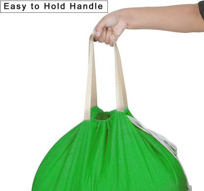 Heavy Duty Laundry Bag with Drawstring and Handle, Extra Large Travel Dirty Clothes Bag for Laundromat and Household, Durable Rip-Stop Laundry Hamper Liner, 28 x 40 Inch , Navy Blue