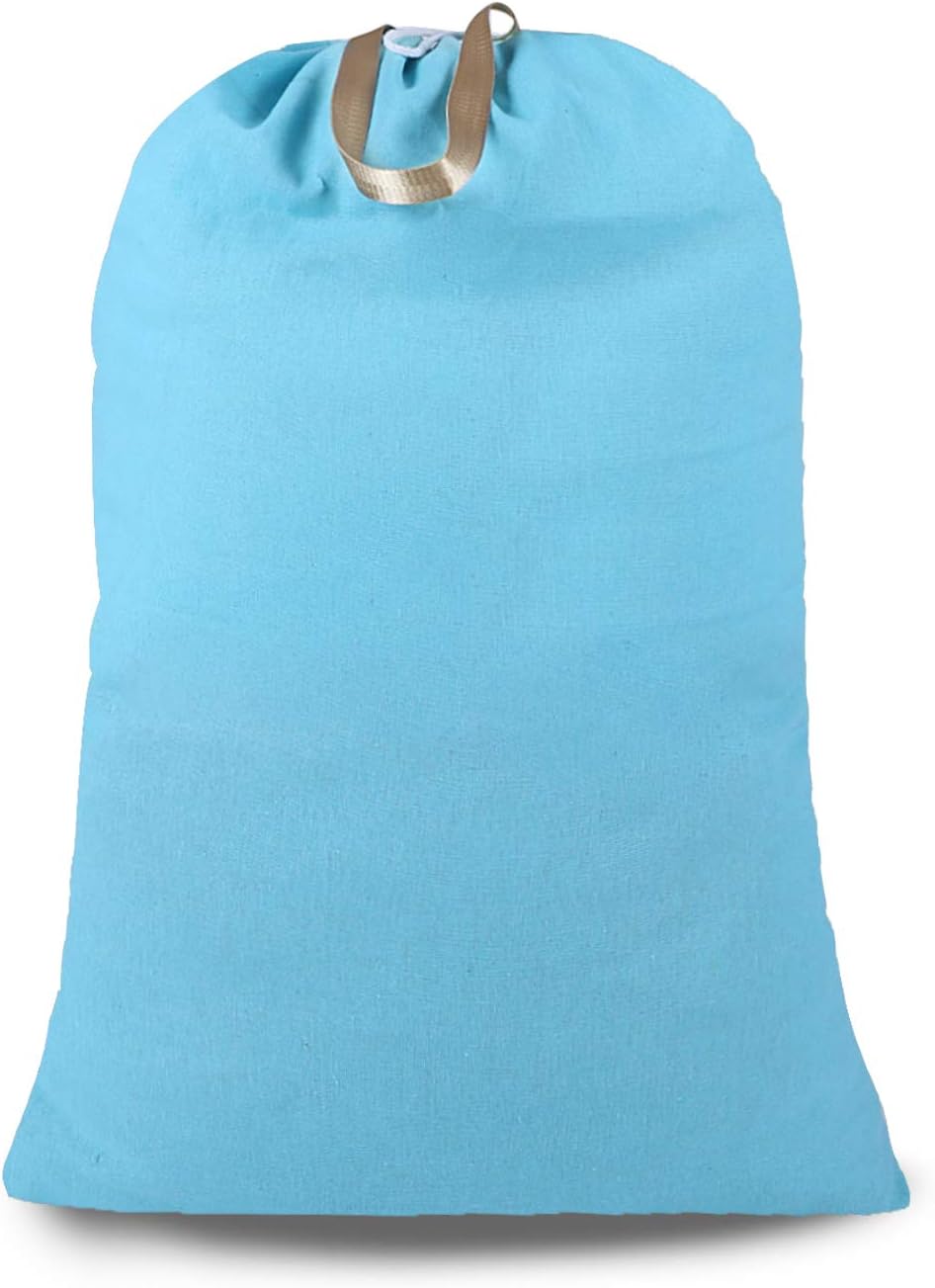 Heavy Duty Laundry Bag with Drawstring and Handle, Extra Large Travel Dirty Clothes Bag for Laundromat and Household, Durable Rip-Stop Laundry Hamper Liner, 28 x 40 Inch , Navy Blue