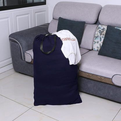 Heavy Duty Laundry Bag with Drawstring and Handle, Extra Large Travel Dirty Clothes Bag for Laundromat and Household, Durable Rip-Stop Laundry Hamper Liner, 28 x 40 Inch , Navy Blue