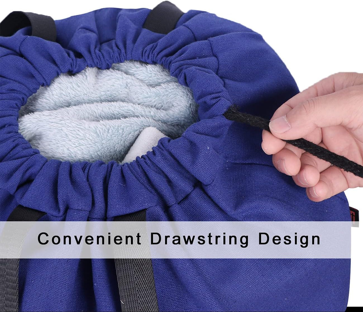 Heavy Duty Laundry Bag with Drawstring and Handle, Extra Large Travel Dirty Clothes Bag for Laundromat and Household, Durable Rip-Stop Laundry Hamper Liner, 28 x 40 Inch , Navy Blue