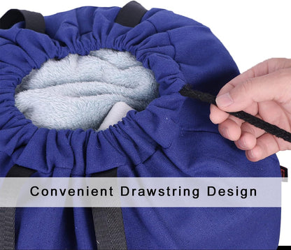 Heavy Duty Laundry Bag with Drawstring and Handle, Extra Large Travel Dirty Clothes Bag for Laundromat and Household, Durable Rip-Stop Laundry Hamper Liner, 28 x 40 Inch , Navy Blue