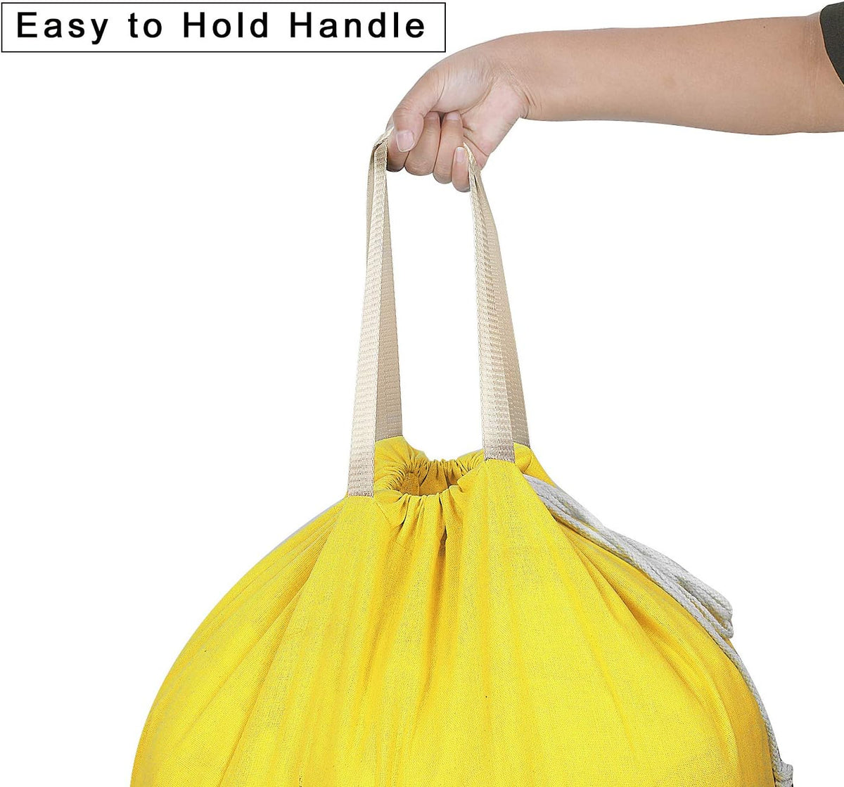 Heavy Duty Laundry Bag with Drawstring and Handle, Extra Large Travel Dirty Clothes Bag for Laundromat and Household, Durable Rip-Stop Laundry Hamper Liner, 28 x 40 Inch , Navy Blue
