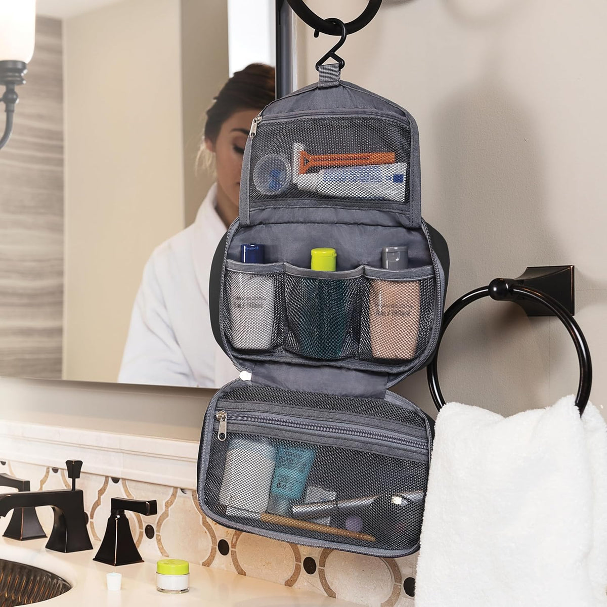 Compact Hanging Toiletry Kit