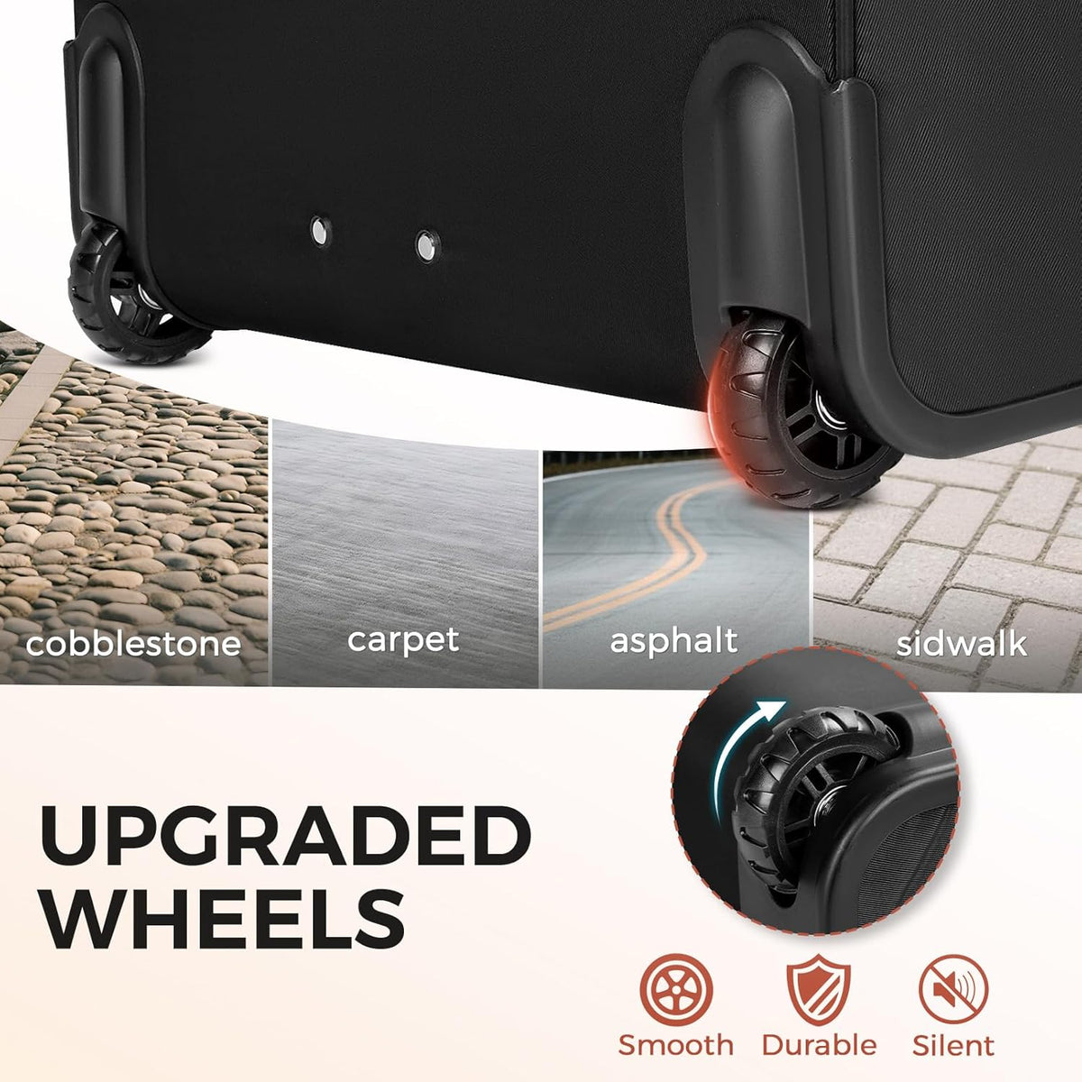 Rolling Laptop Bag, 17.3In Rolling Briefcase for Women Work College Teacher | Lockable, Insulated & Waterproof Pocket, Carry on Rolling Computer Bag Rolling Bag for Business, Laptop Bag with Wheels Gift