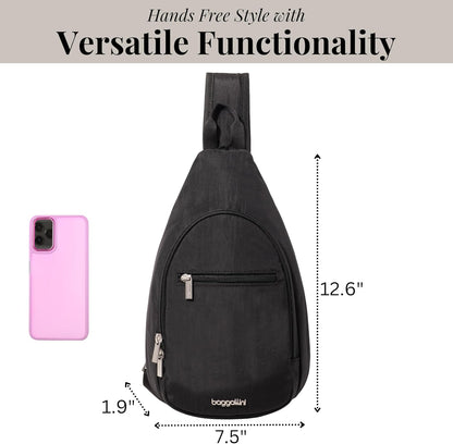 Daily Sling - Lightweight 12.6"x7.5" Sling Crossbody Bag with Convertible Adjustable Shoulder Strap