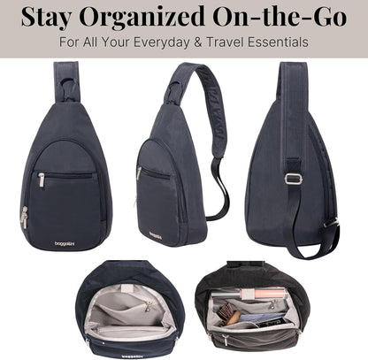 Daily Sling - Lightweight 12.6"x7.5" Sling Crossbody Bag with Convertible Adjustable Shoulder Strap
