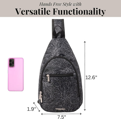 Daily Sling - Lightweight 12.6"x7.5" Sling Crossbody Bag with Convertible Adjustable Shoulder Strap