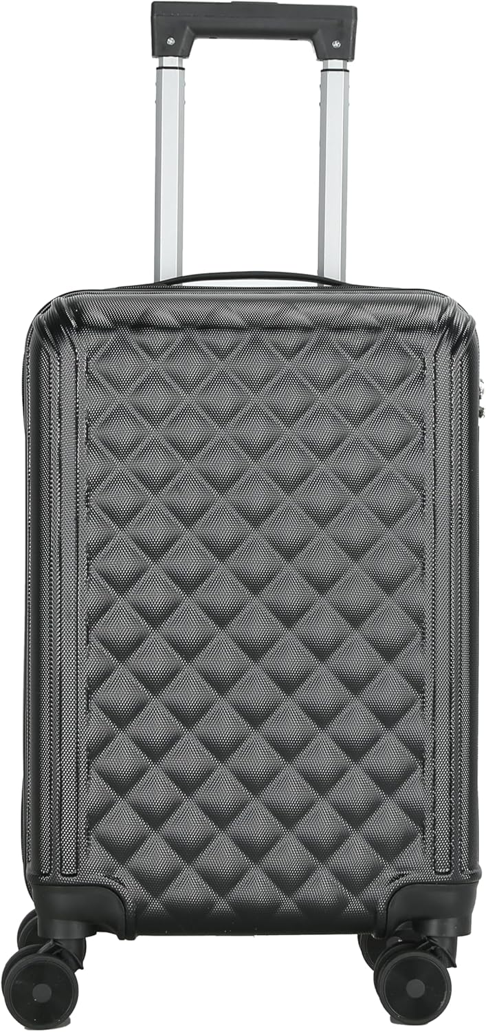 20 Inch Carry On Luggage with Wheels, Hard Shell Carry On Suitcase, Spinner Rolling Luggage with TSA Lock and Telescopic Handle for Travel and Business (Blue)