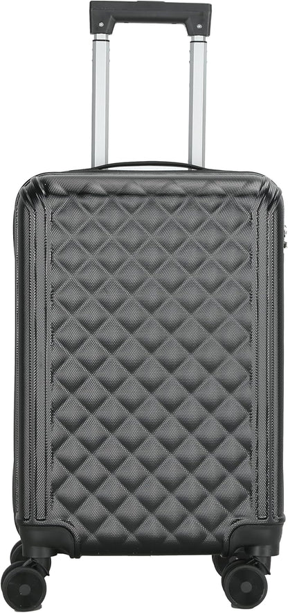 20 Inch Carry On Luggage with Wheels, Hard Shell Carry On Suitcase, Spinner Rolling Luggage with TSA Lock and Telescopic Handle for Travel and Business (Blue)
