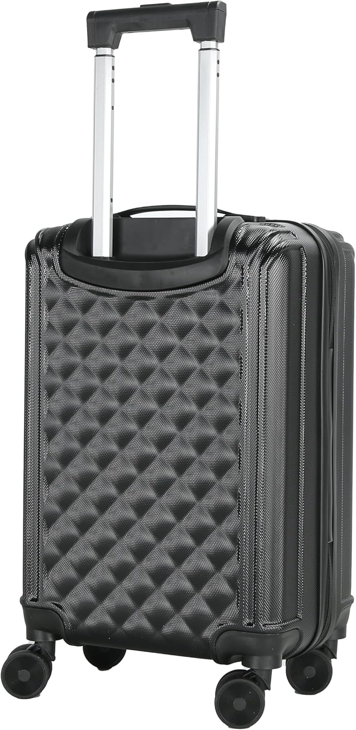 20 Inch Carry On Luggage with Wheels, Hard Shell Carry On Suitcase, Spinner Rolling Luggage with TSA Lock and Telescopic Handle for Travel and Business (Blue)