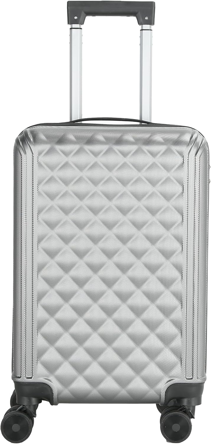 20 Inch Carry On Luggage with Wheels, Hard Shell Carry On Suitcase, Spinner Rolling Luggage with TSA Lock and Telescopic Handle for Travel and Business (Blue)