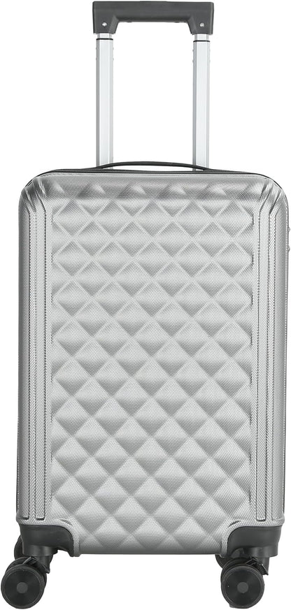 20 Inch Carry On Luggage with Wheels, Hard Shell Carry On Suitcase, Spinner Rolling Luggage with TSA Lock and Telescopic Handle for Travel and Business (Blue)