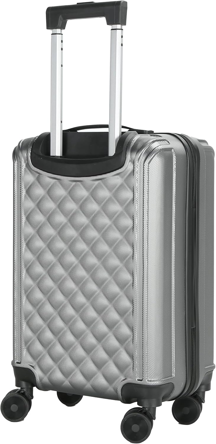 20 Inch Carry On Luggage with Wheels, Hard Shell Carry On Suitcase, Spinner Rolling Luggage with TSA Lock and Telescopic Handle for Travel and Business (Blue)