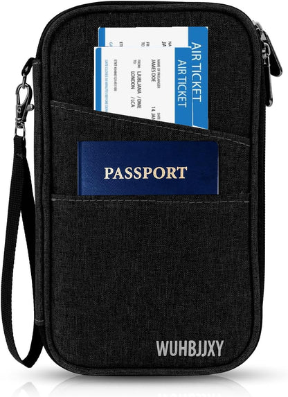 Amazing practical,Passport Holder Family, Women Rfid BlockingWallet, Travel Wallets, Waterproof Passport Holders Bag for Men Traveling, Travel Document Organizer Credit Cards Case (Gray)