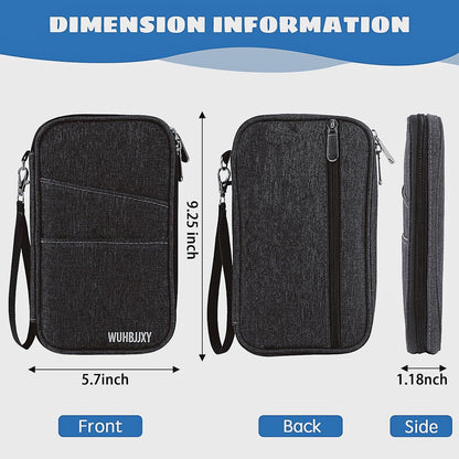 Amazing practical,Passport Holder Family, Women Rfid BlockingWallet, Travel Wallets, Waterproof Passport Holders Bag for Men Traveling, Travel Document Organizer Credit Cards Case (Gray)